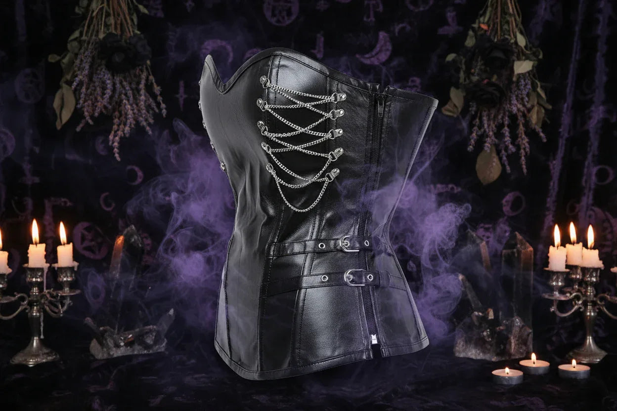 Chain Witch Corset - Sorceress Sanctuary Black / S-Black / M-Black / L-Black / XL-Black / 2XL