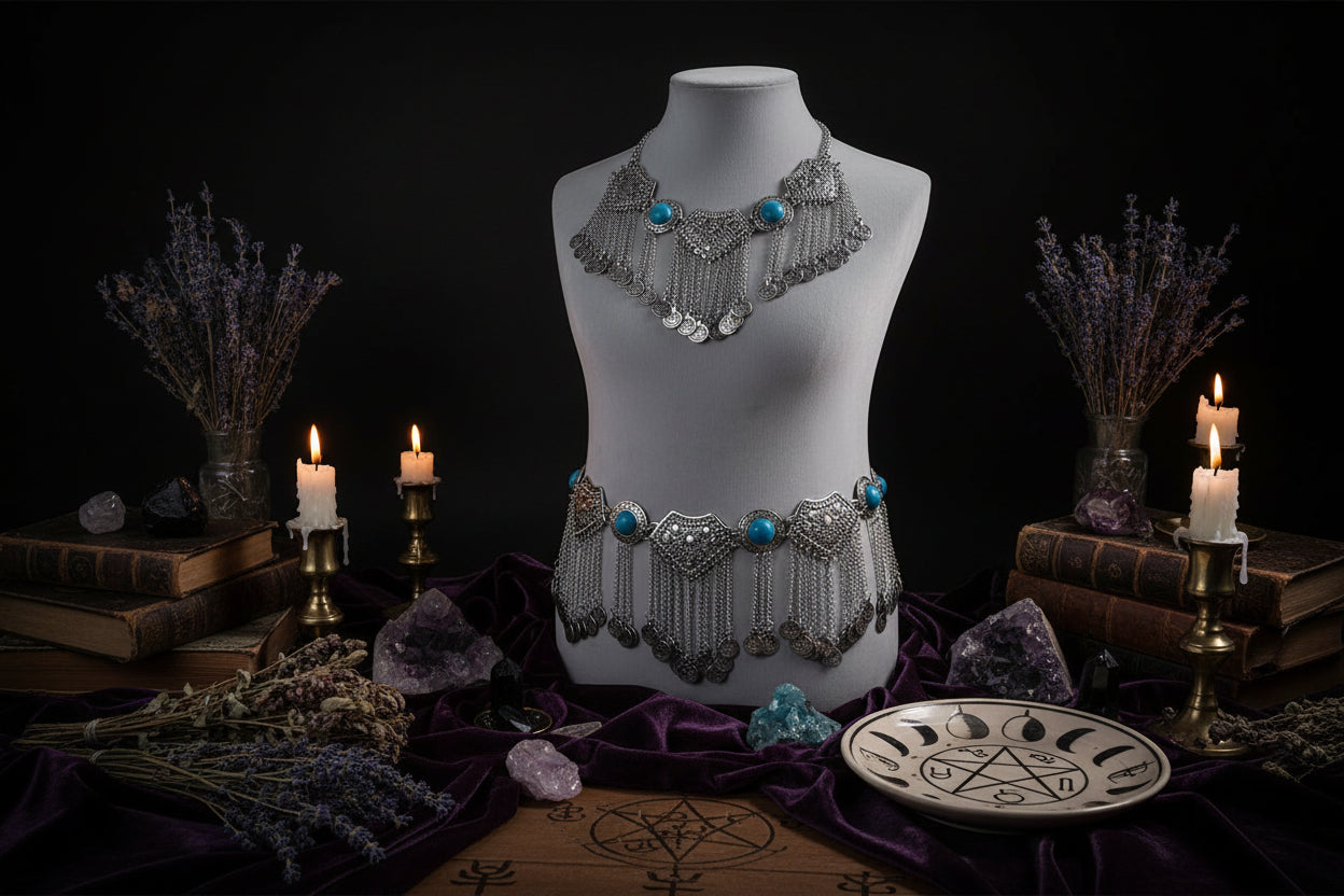 Coin Waist Chain - Sorceress Sanctuary blue-black