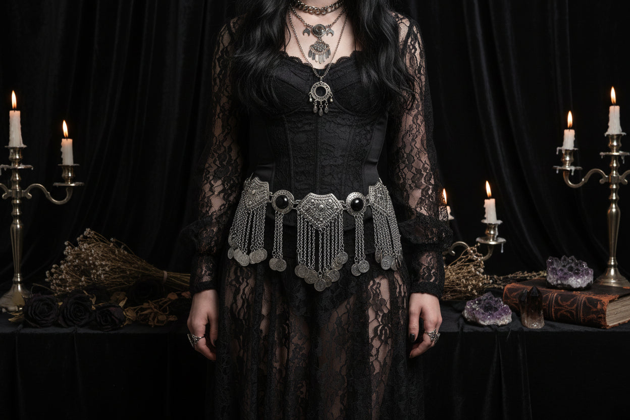 Coin Waist Chain - Sorceress Sanctuary blue-black