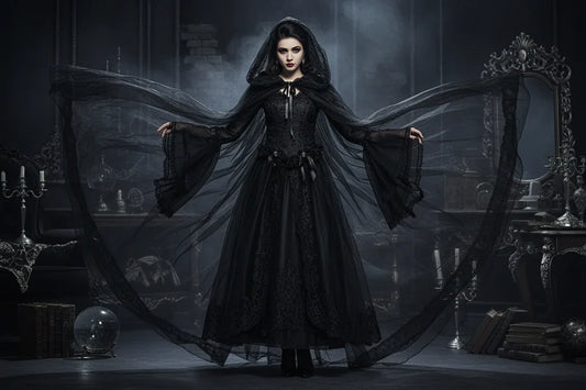 Complete Witch Outfit - Sorceress Sanctuary Black / L-Black / M-Black / S-Black / XL-Black / XXL