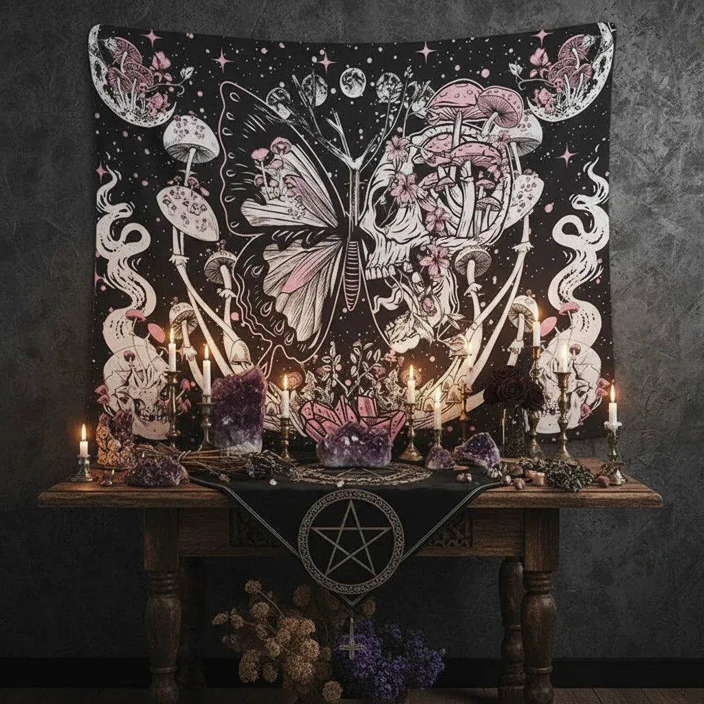 Cosmic Butterfly Tapestry - Sorceress Sanctuary 51.2inch*59.1inch-59.1inch*78.7inch