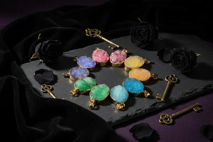 Crystal Cluster Pendant - Sorceress Sanctuary Blue / 15x20mm-Red / 20x25mm-Purple / 15x20mm-Green / 15x20mm-Purple / 20x25mm