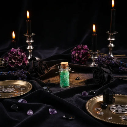 Crystal Drift Bottles - Sorceress Sanctuary Gravel Drifting Bottle Wooden Box Set