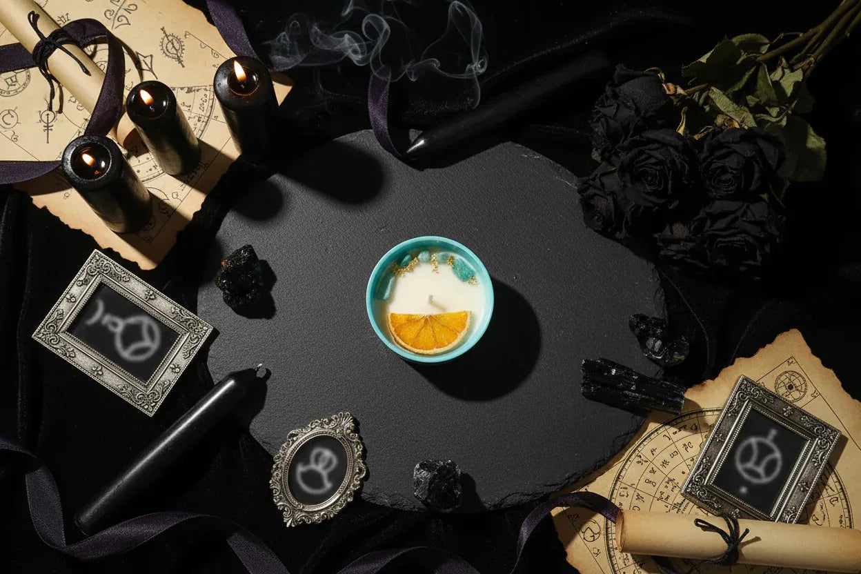 Crystal Flower Candle - Sorceress Sanctuary Colorful Cup Gift Box: 7 * 5cm = diameter * height / Soy wax: fruit blood orange-Colorful Cup Gift Box: 7 * 5cm = diameter * height / Handmade shape: Green Grape-Colorful Cup Gift Box: 7 * 5cm = diameter * height / Crystal Stone: British pear freesia-Colorful Cup Gift Box: 7 * 5cm = diameter * height / Handmade shape: Coffee Fragrance-Colorful Cup Gift Box: 7 * 5cm = diameter * height / Soy wax: Verbena