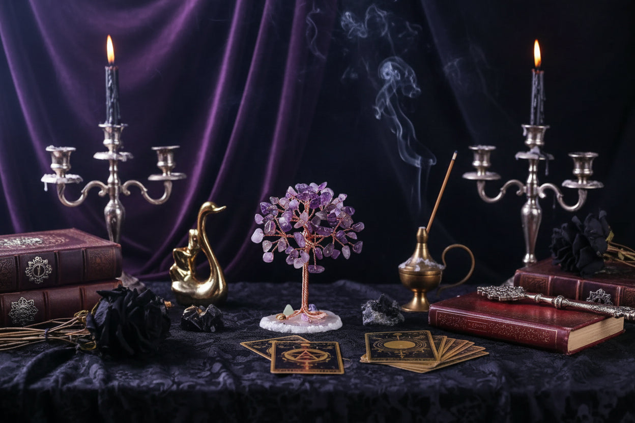 Crystal Gemstone Tree - Sorceress Sanctuary Aquamarine Gravel-Red agate gravel-Green East Mausoleum Gravel-Powder Crystal gravel-Fluorite crushed stone