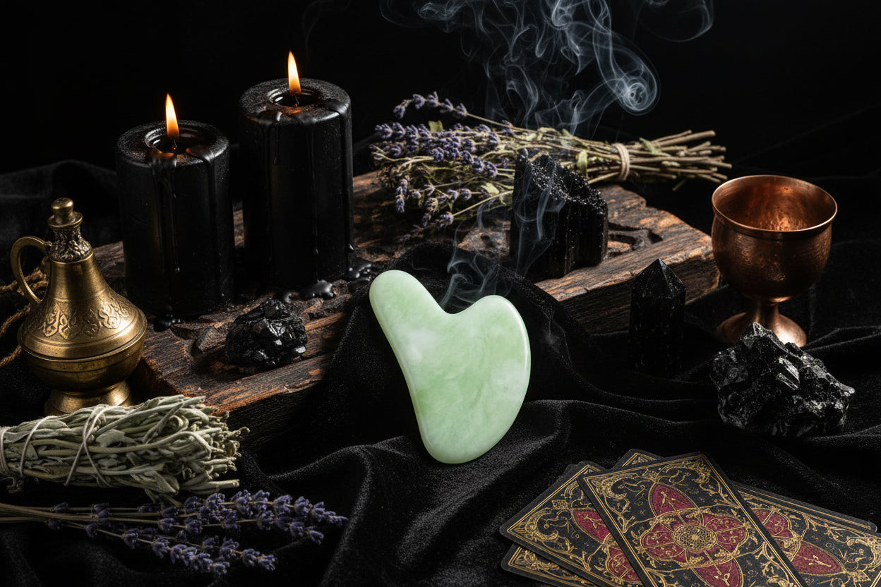 Crystal Gua Sha - Sorceress Sanctuary Amethyst Heart-Tiger's Eye Heart-White Crystal Heart-Powder Crystal Heart-Protein Heart