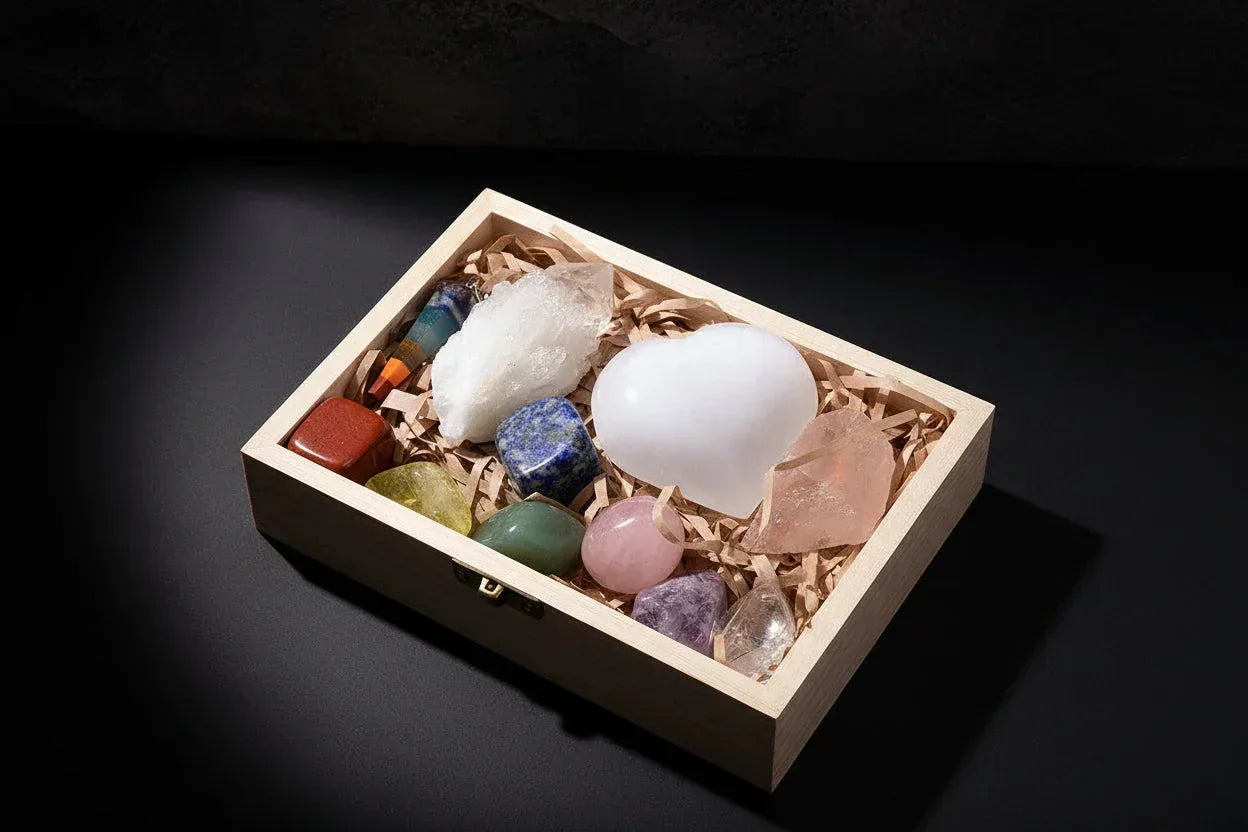 Crystal Healing Box (11 Pieces) - Sorceress Sanctuary natural
