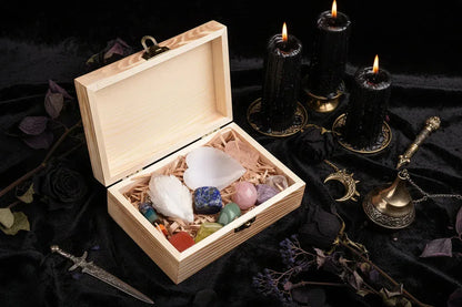 Crystal Healing Box (11 Pieces) - Sorceress Sanctuary natural