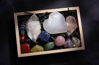 Crystal Healing Box (11 Pieces) - Sorceress Sanctuary natural