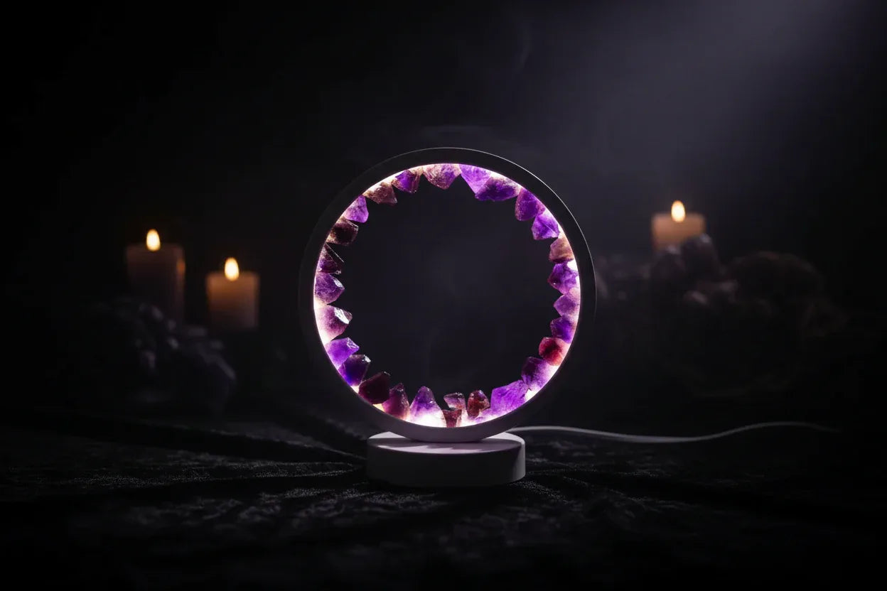 Crystal LED Lamp - Sorceress Sanctuary Amethyst Cold Light-Deep Amethyst Cold Light-Deep Amethyst Warm Light-Amethyst Warm Light-Blue Fluorite Cold Light