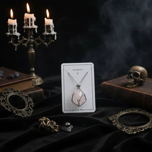 Crystal Necklace - Sorceress Sanctuary Platinum Silver-Citrine-Platinum Silver-Tiger Eye-Platinum Silver-Redstone-White Gold Silver-Blue-Platinum Silver-Net 1