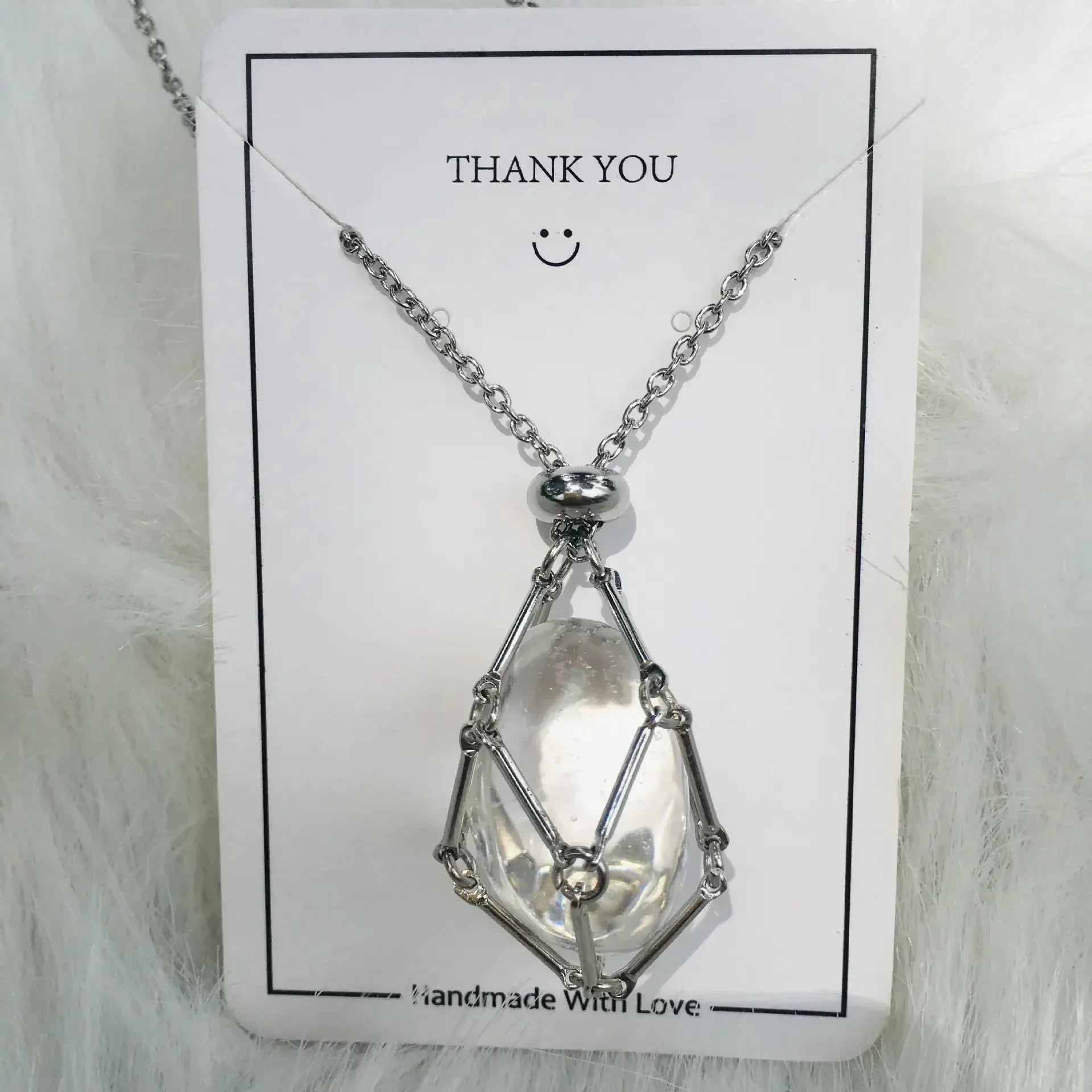 Crystal Necklace - Sorceress Sanctuary Platinum Silver-Citrine-Platinum Silver-Tiger Eye-Platinum Silver-Redstone-White Gold Silver-Blue-Platinum Silver-Net 1