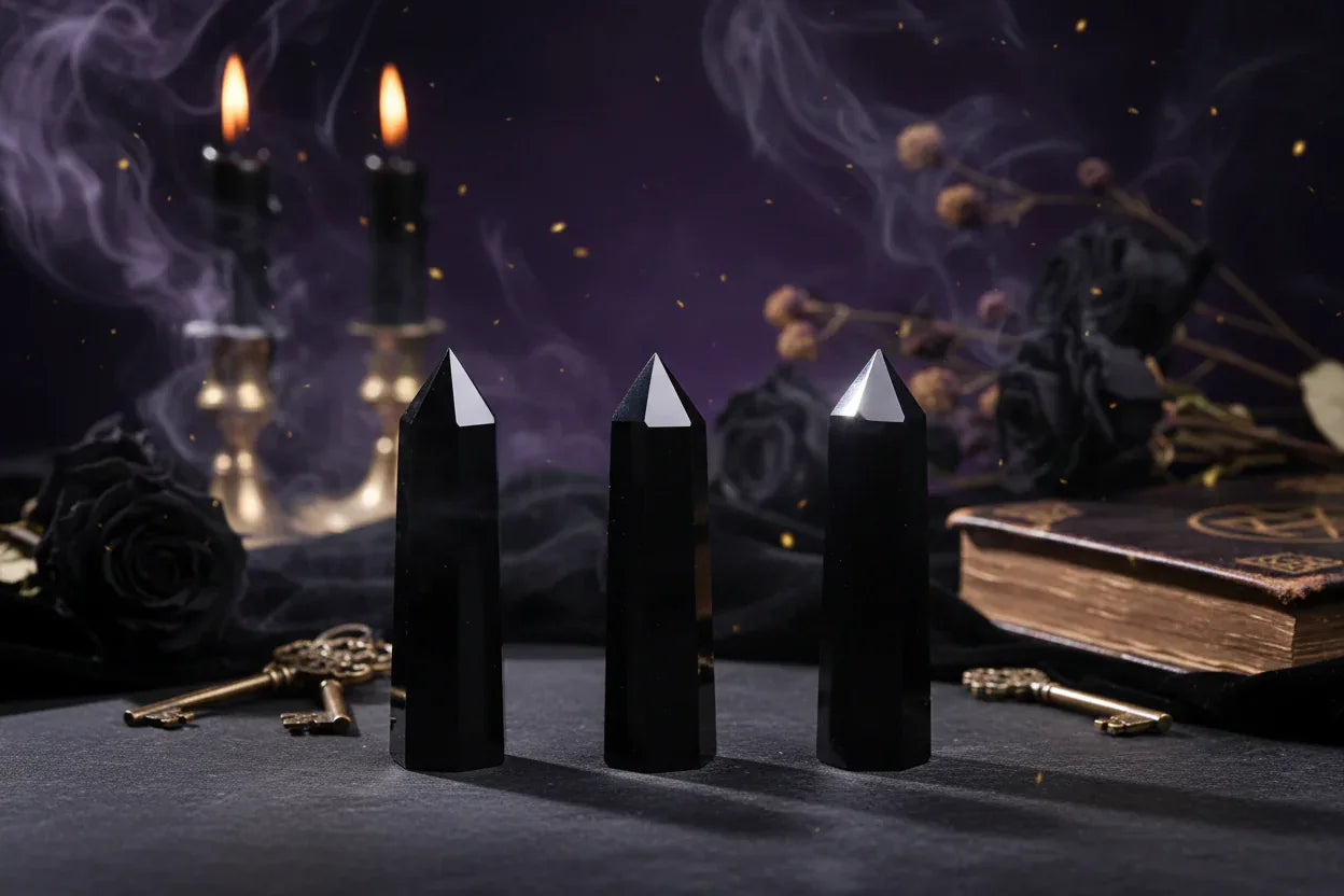 Crystal Pillars - Sorceress Sanctuary Obsidian / Standard-Dream Amethyst / Standard-Labradorite / Standard-Green Fluorite / Standard-Colorful Fluorite / Standard