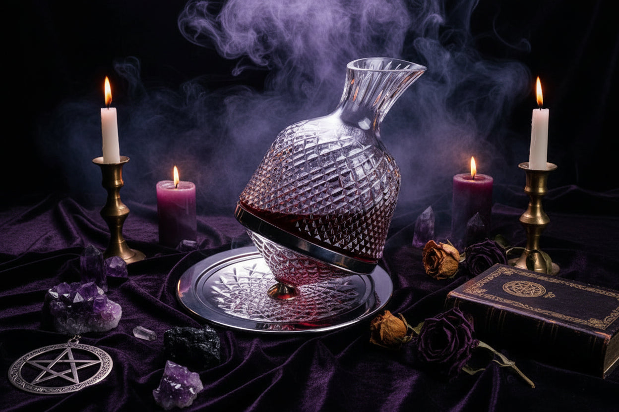 Crystal Rotating Decanter - Sorceress Sanctuary 1style-2style