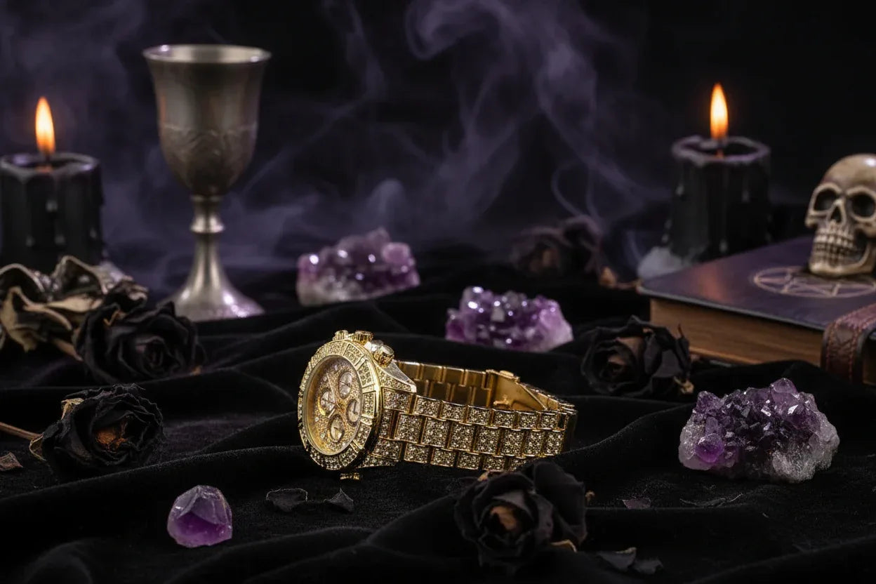 Stainless Steel Crystal Watch - Sorceress Sanctuary Gold-Rose Gold-Silver