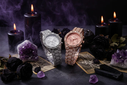 Stainless Steel Crystal Watch - Sorceress Sanctuary Gold-Rose Gold-Silver