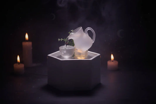 Crystal Water Fountain - Sorceress Sanctuary Pyramid -colored lights-USB plug-Pyramid -colored lights-household electrical plugs-3 Tiered -- warm white lamp-household electrical plug-3 Tiered  -- warm white light-USB plug-Tea Pour Square -colored lights-USB plug