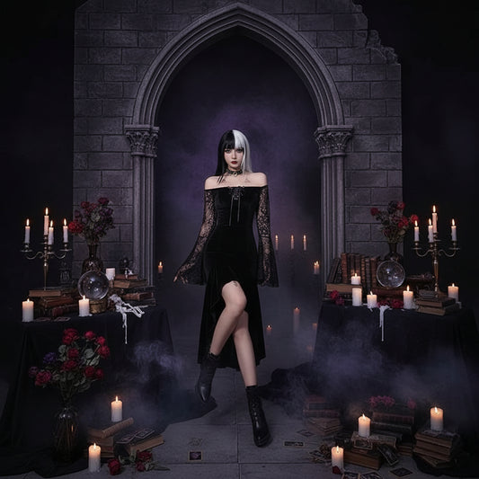 Dark Evening Dress - Sorceress Sanctuary Black / S-Black / M-Black / L
