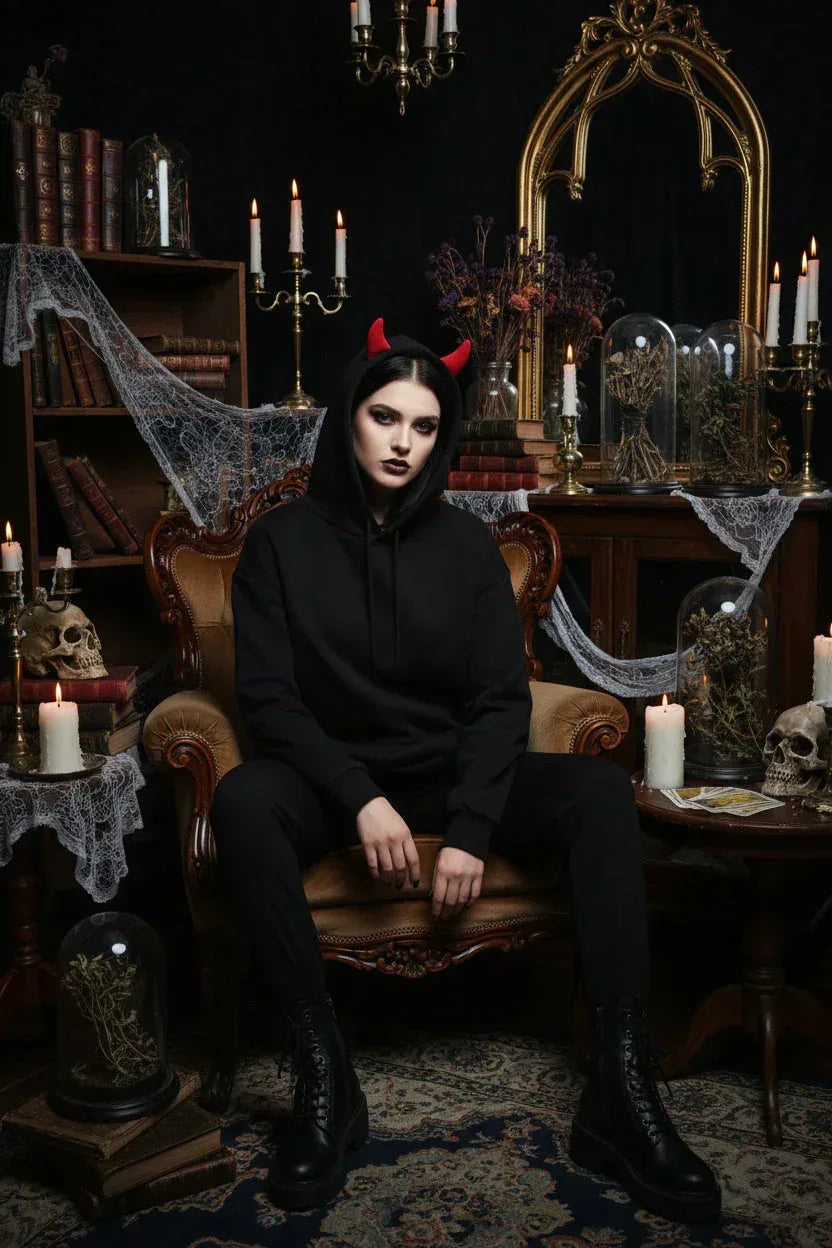 Dark Winged Hoodie - Sorceress Sanctuary Black / M-Black / L-Black / XL-Black / 2XL