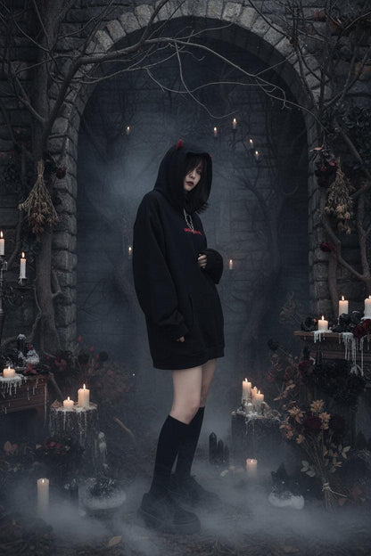Dark Winged Hoodie - Sorceress Sanctuary Black / M-Black / L-Black / XL-Black / 2XL