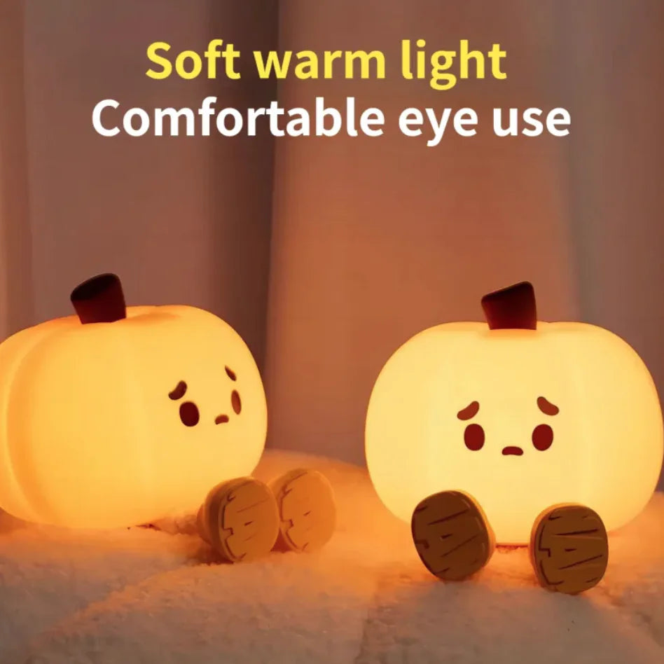 Cute Silicone Halloween Pumpkin Night Light Sorceress Sanctuary