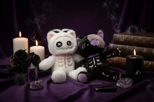 Devil Cat Plushie - Sorceress Sanctuary Black-White