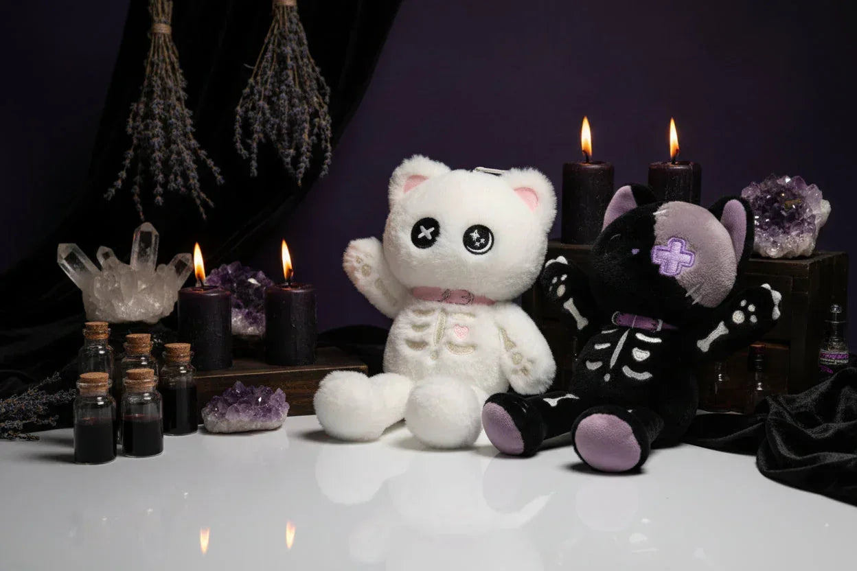 Devil Cat Plushie - Sorceress Sanctuary Black-White