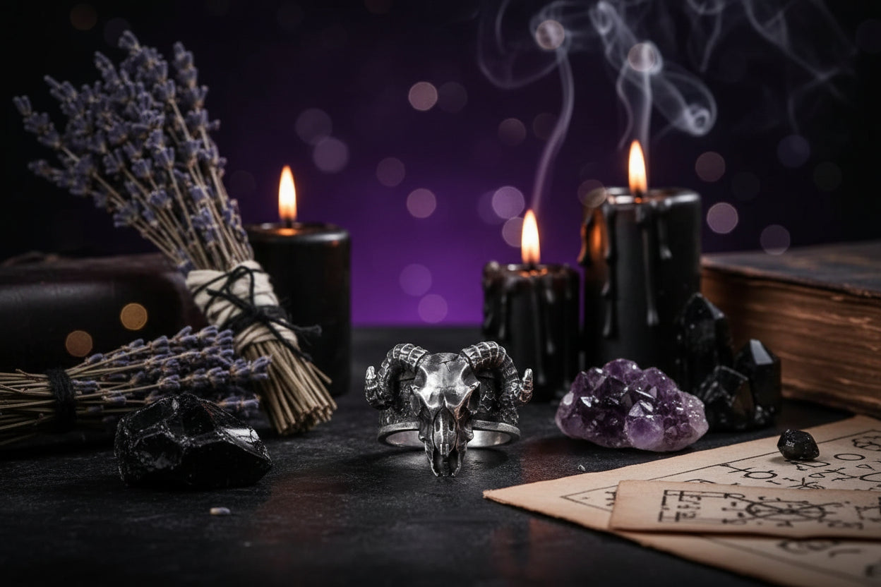 Devil Horn Ring - Sorceress Sanctuary Adjustable opening / Retro