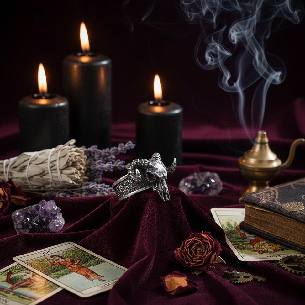 Devil Horn Ring - Sorceress Sanctuary Adjustable opening / Retro