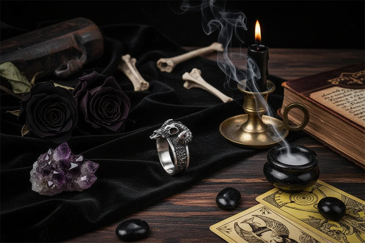 Devil Horn Ring - Sorceress Sanctuary Adjustable opening / Retro