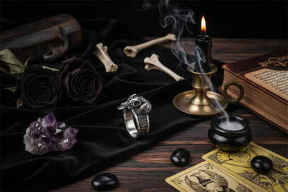 Devil Horn Ring - Sorceress Sanctuary Adjustable opening / Retro