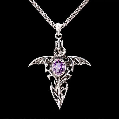 Demon Sword Amethyst Necklace