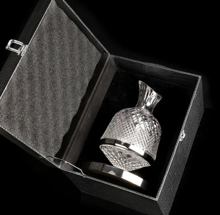 Crystal-cut Rotating Decanter Set Sorceress Sanctuary