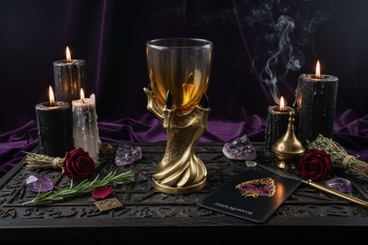 Dragon Claw Goblet - Sorceress Sanctuary Silver-Gold-Black