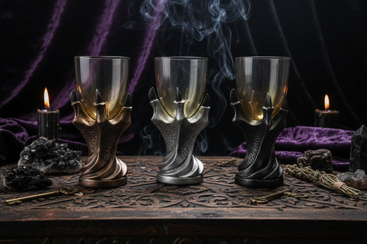 Dragon Claw Goblet - Sorceress Sanctuary Silver-Gold-Black