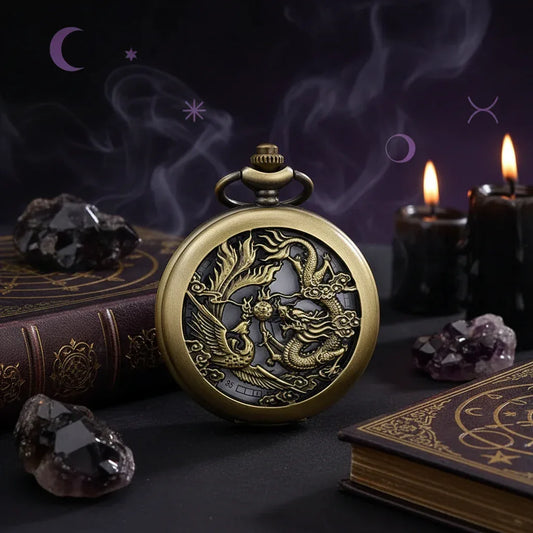Dragon & Phoenix Pocket Watch - Sorceress Sanctuary Pictured