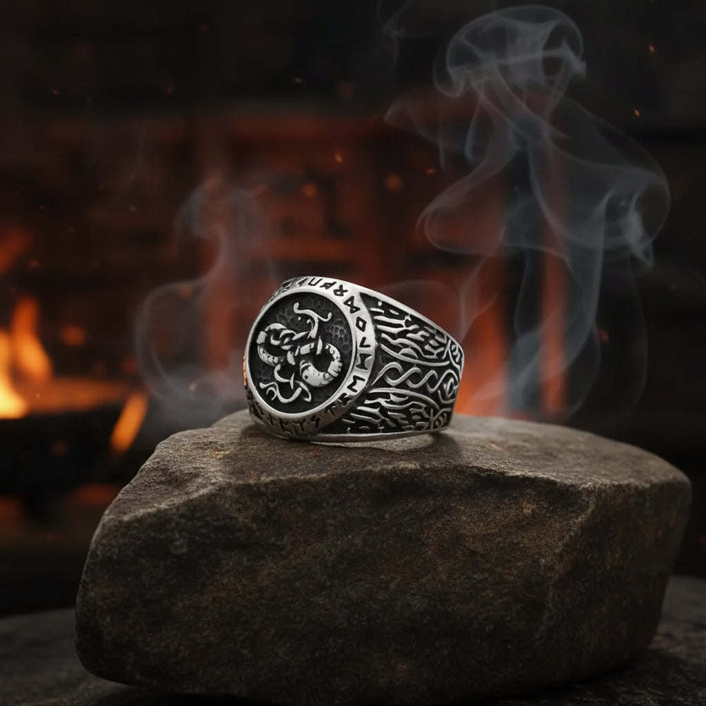 Dragon Rune Ring - Sorceress Sanctuary Steel color / 9-Steel color / 10-Steel color / 11-Steel color / 12-Steel color / 13