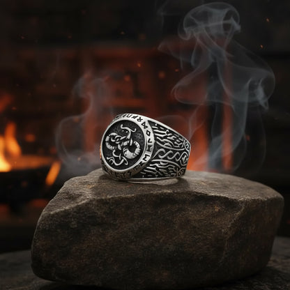 Dragon Rune Ring - Sorceress Sanctuary Steel color / 9-Steel color / 10-Steel color / 11-Steel color / 12-Steel color / 13