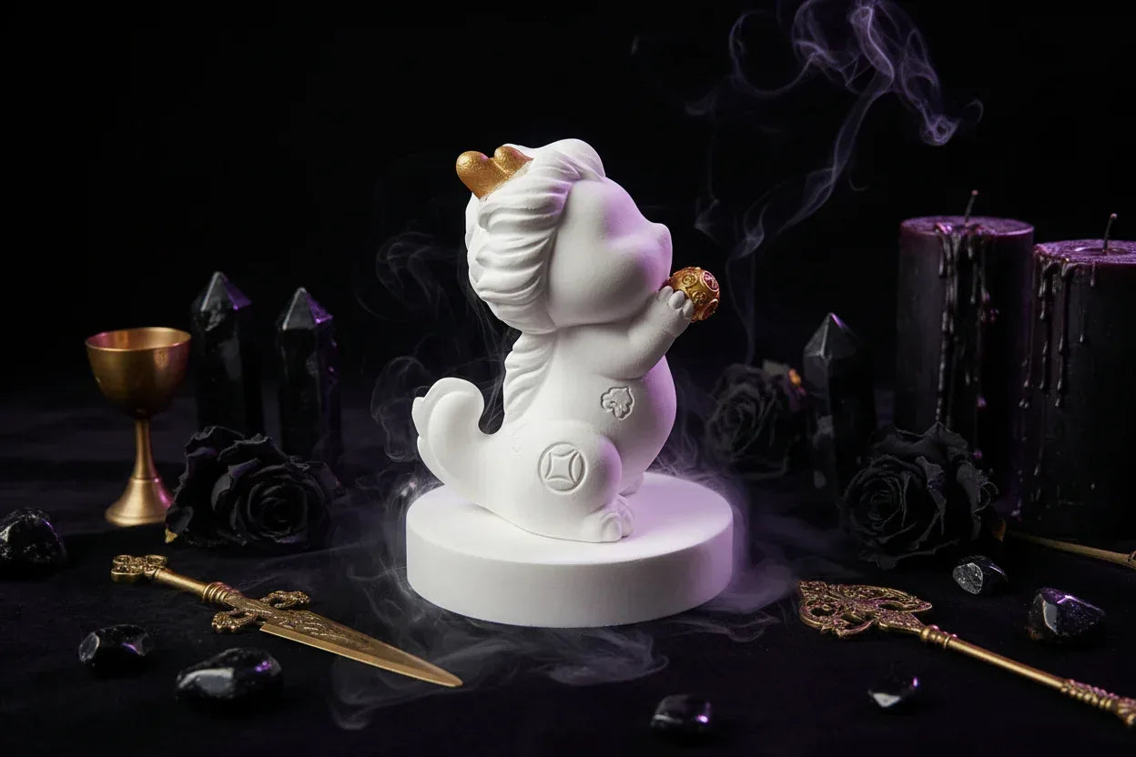 Dragon Spirit Diffuser - Sorceress Sanctuary Blessing holding beads Xianglong White (gift box)-Blessing holding beads Xianglong pink (gift box)
