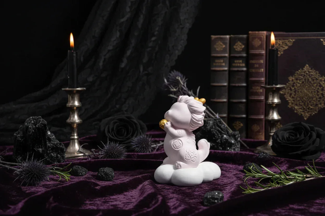Dragon Spirit Diffuser - Sorceress Sanctuary Blessing holding beads Xianglong White (gift box)-Blessing holding beads Xianglong pink (gift box)