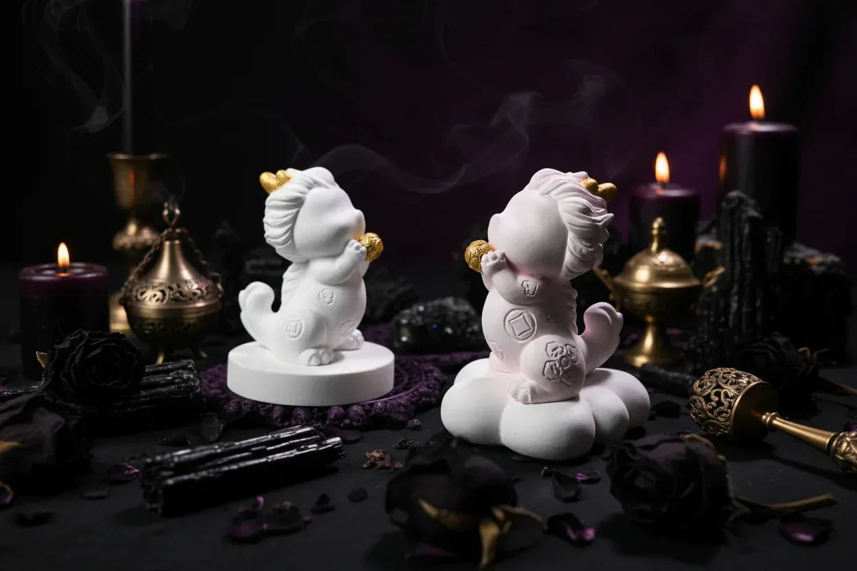 Dragon Spirit Diffuser - Sorceress Sanctuary Blessing holding beads Xianglong White (gift box)-Blessing holding beads Xianglong pink (gift box)