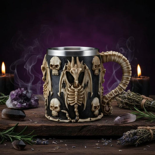 Dragonbone Skull Tankard Sorceress Sanctuary
