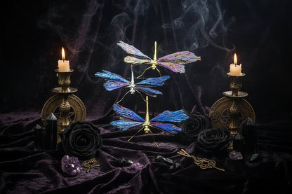 Dragonfly Crystal Decor - Sorceress Sanctuary Gold drag Blue-Silver Drag Blue-Gold Drag Color-Silver tow color
