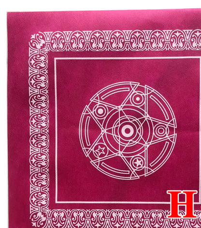 Tarot Tablecloth With Star Pattern & Velvet Material