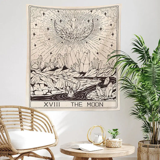 Mystical Tarot Moon Tapestry