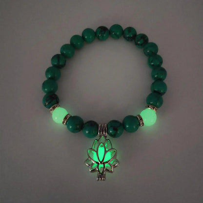 Glowing Turquoise Bead Energy Bracelet Sorceress Sanctuary