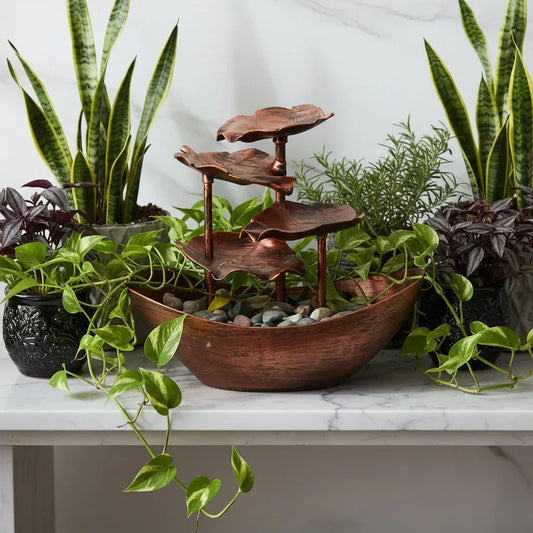 Elegant Lotus Fountain - Sorceress Sanctuary New Iron Bronze-Silver-Bronze-Gold-New Iron Gold