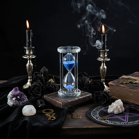 Enchanted Crystal Hourglass - Sorceress Sanctuary Lovely powder (15 minutes)-Lovely powder (30 minutes)-Lovely powder (60 minutes)-Dream Blue (15 minutes)-Dream Blue (30 minutes)