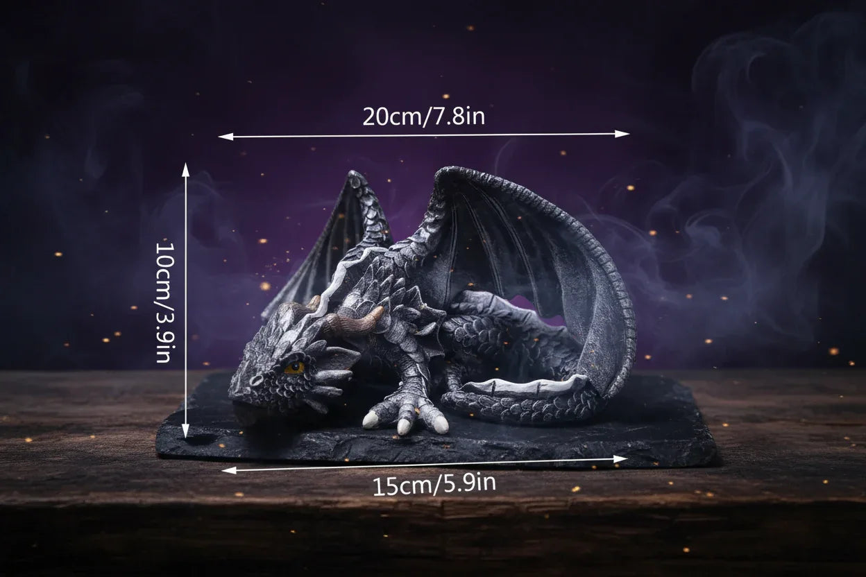 Enchanted Dragon Statue - Sorceress Sanctuary Crouching Dragon