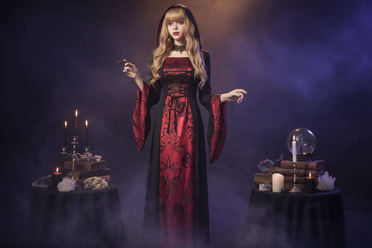 Enchanted Vampire Witch - Sorceress Sanctuary Clothing package (with free necklace) / StoM-Clothing package (with free necklace) / LtoXL-Clothing package (with free necklace) / XXLtoXXXL-Clothing package (with free necklace) / 4XLto5XL